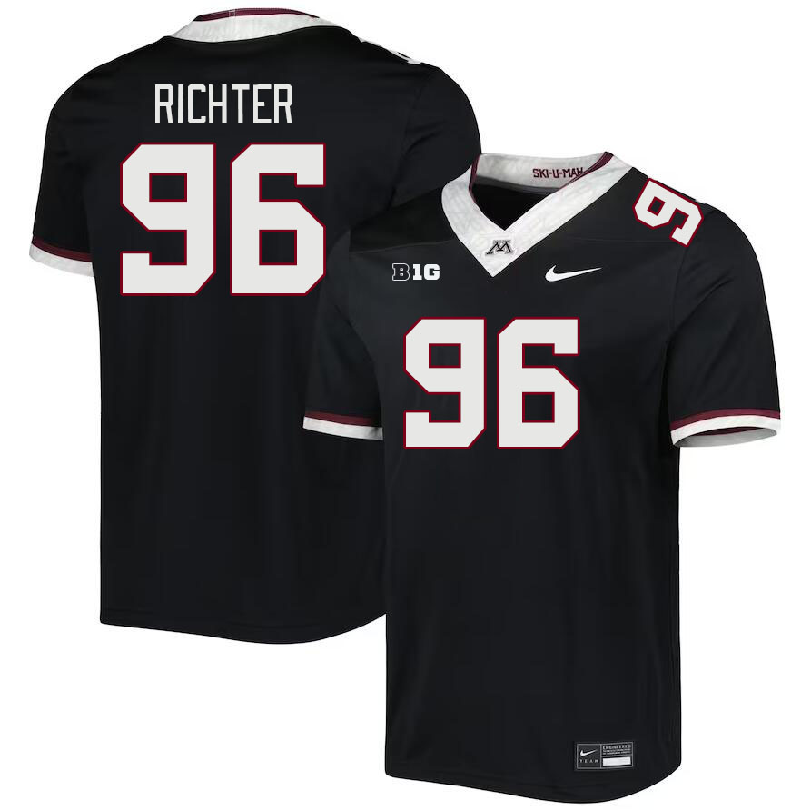 Men #96 Logan Richter Minnesota Golden Gophers College Football Jerseys Stitched-Black